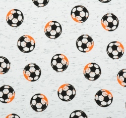 Úplet potisk fotbalové míče na světle šedé melé