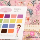 Úplet potisk květy a metalický stříbrný kolibřík na starorůžovém melé