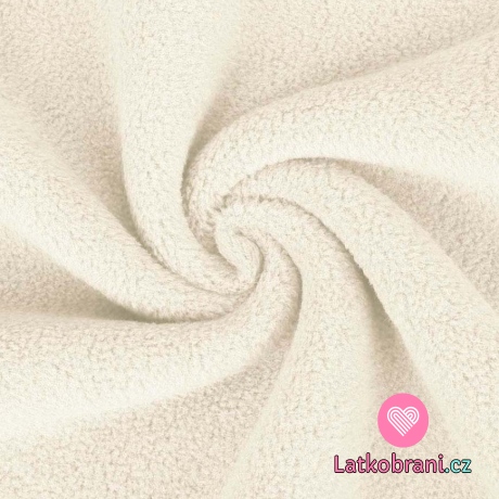Fleece antipilling jednobarevný ecru