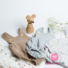 Dvojitá gázovina / mušelín šedá kostka, oboustranná