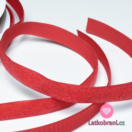 Suchý zip 20 mm červený