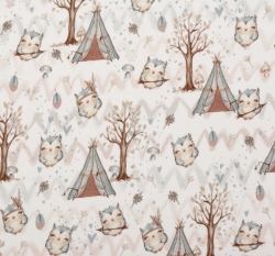 Teplákovina sova s týpí na smetanové