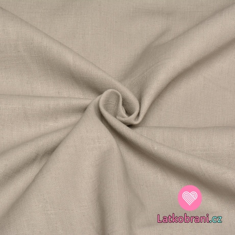 Len oděvní světle šedý