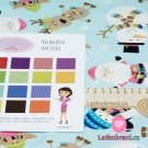 Úplet potisk sobík, sněhulák, tučňák a Santa na modré