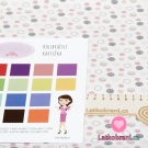 Úplet potisk jemné barevné puntíky na zaprášené bílé