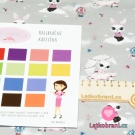 Úplet potisk zajíčci na světle šedé, BIO