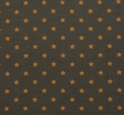 Úplet potisk drobné hořčicové hvězdičky na šedé
