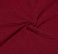 Dvojitá gázovina / mušelín jednobarevná malinová, BIO