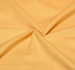 Strečová lněná látka jednobarevná žlutá do hořčicové