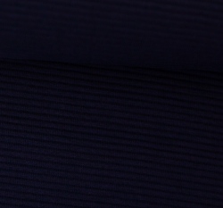 Jednobarevný žebrovaný úplet (ottoman) temně modrý