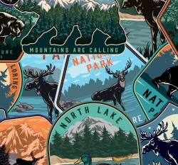 Teplákovina počesaná horský život na tmavé jeans 