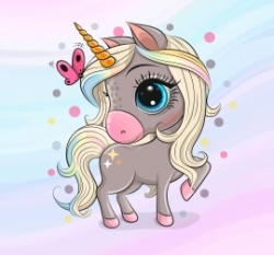 Panel potisk jednorožec na polární záři