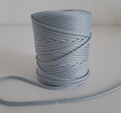Šňůra oděvní kulatá  PES 4 mm světle šedá