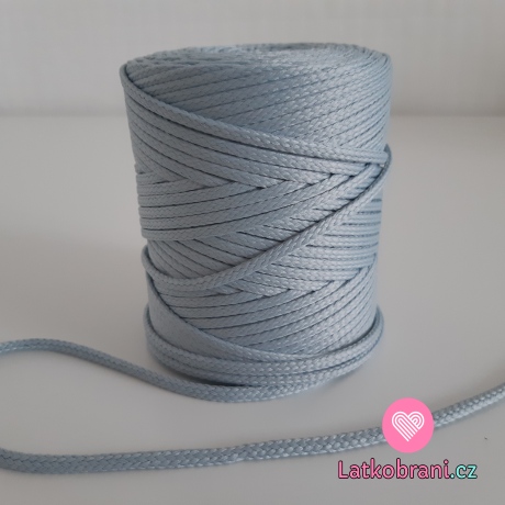 Šňůra oděvní kulatá  PES 4 mm světle šedá