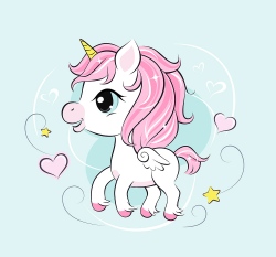 Panel roztomilý baby jednorožec