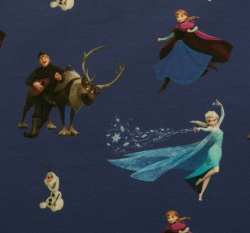 Úplet potisk Ledové království na modro-fialové