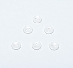 Knoflík, kulatý, bílý 12 mm