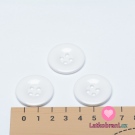 Knoflík hladký, lesklý, bílý 27mm