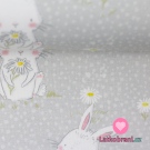 Úplet potisk králíčci zahradníci na šedé