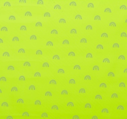 Šusťák reflexní duhy na neonově žluté 