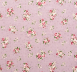 Bavlněné plátno růže na starorůžové 