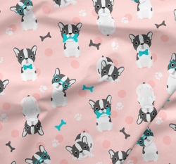 Teplákovina buldočci na růžové