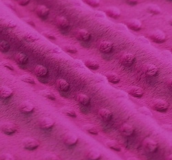Minky fleece - bublinky fuchsiová růžová