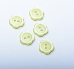 Knoflík dětský, kytička zelená - malá