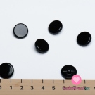 Knoflík kulatý, černý 15 mm