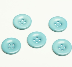 Knoflík hladký, lesklý světle modrý