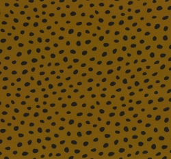 Viskóza potisk černé puntíky na okrové