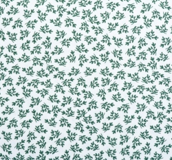 Bavlněný popelín potisk větvičky na bílé