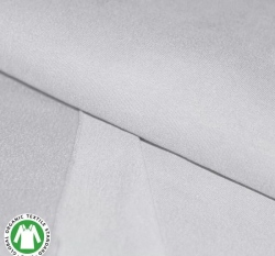 Teplákovina počesaná jednobarevná šedá světlejší, BIO