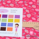 Úplet třpytivé jahůdky na syté růžové