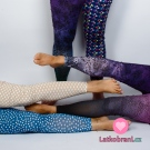 Funkční úplet "mléčné hedvábí" panel bordura batikované květy, růžovo - fialový přechod 