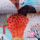 Úplet potisk chaloupka v pohádkovém lese 