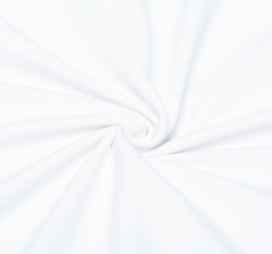 Jednobarevná počesaná teplákovina bílá