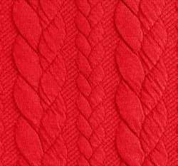 Pletenina copánky jednobarevná červená 