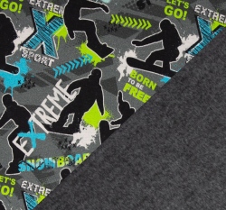 Warmkeeper potisk snowboarďáci na šedé