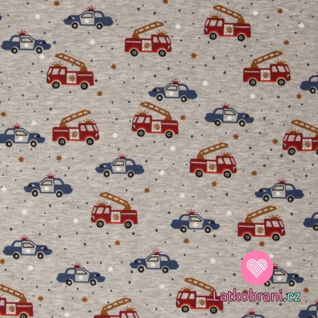 Warmkeeper potisk hasiči a policie na šedém melé 