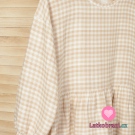 Dvojitá gázovina / mušelín šedá kostka, oboustranná