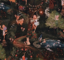 Teplákovina potisk pohádkový les 