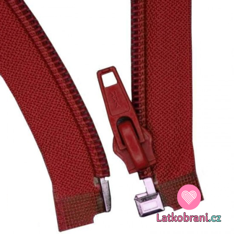 Zip spirálový dělitelný bordó 60 cm