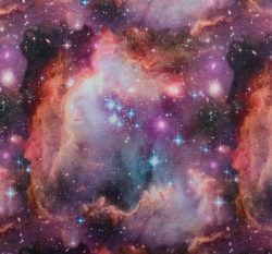 Teplákovina potisk galaxie v růžové