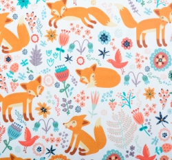 Bavlněné plátno lištička na barevné louce