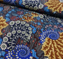 Viskóza potisk modrý 