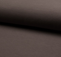 Jednobarevný úplet žebrovaný (ottoman) zaprášený hnědý 