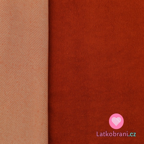 Froté úplet cihlově červený