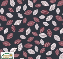 Úplet potisk lístečky na tmavém podkladu