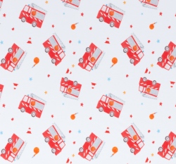 Teplákovina hasičská auta na bílé 